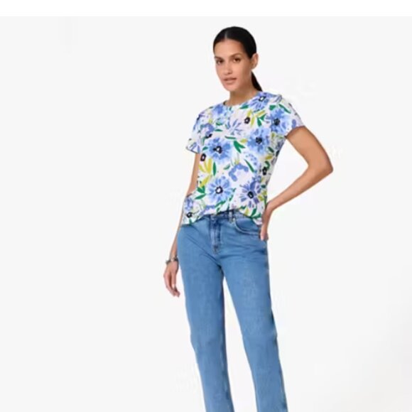 kate spade All Over Floral Print Tee S NWT - Picture 2 of 7